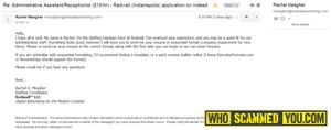 Re: [Position applied to] ($15/hr) - company name (company location) application on Indeed