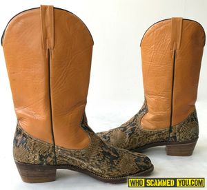 Snake Skin Boots on Ebay