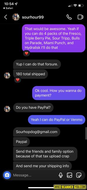 Instagram Craft Beer Selling Scam