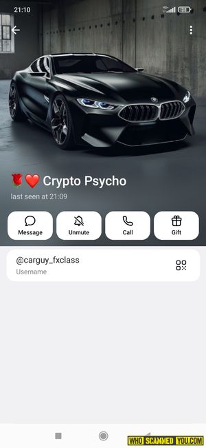 CRYPTO PSYCHO FOREX TELEGRAM SCAMMER
