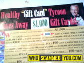Scam - free $1000 gift cards !!!
