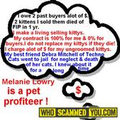 Melanie Lowry AKA Annie Westlake of Catinallity Cattery